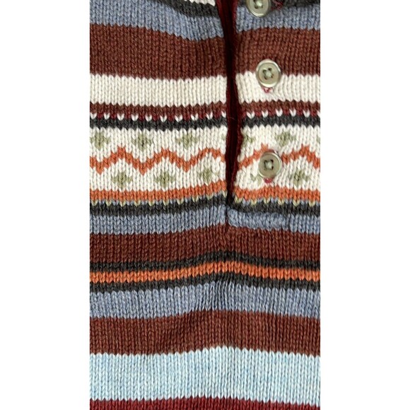 HANNA ANDERSSON Storyteller Fair Isle Striped Combed Cotton Dress SIZE 120 6-7 - Picture 6 of 8